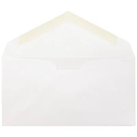 JAM Paper 3.875" x 7.5" Bright White Wove Monarch Strathmore Invitation Envelopes, 50ct.