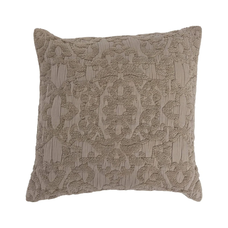 Hello Honey® Taupe Chenille Jacquard Pillow