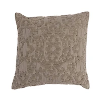 Hello Honey® Taupe Chenille Jacquard Pillow