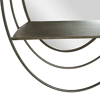 Silver Metal Modern Wall Mirror, 36" x 25" x 6"