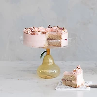 Hello Honey® 7.75" Pear Perfection Glass Food Pedestal