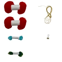 Christmas Peppermint Plaid Ball Ornament Felting Kit by Loops & Threads®