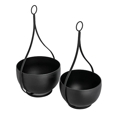 Hello Honey® Black Decorative Hanging Metal Planter Set