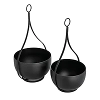 Hello Honey® Black Decorative Hanging Metal Planter Set