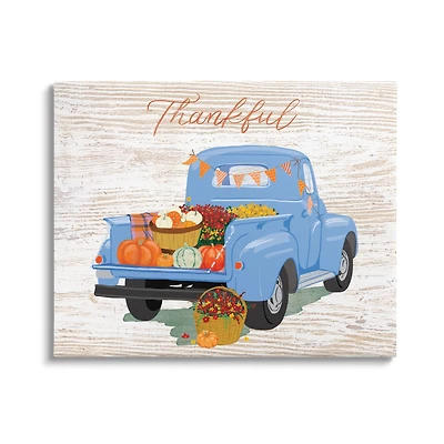 Stupell Industries Thankful Farmhouse Harvest Truckload Canvas Wall Art