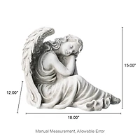 Glitzhome® 15" Sleeping Angel Garden Statue