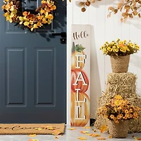 Glitzhome® 3.5ft. Hello Fall Wooden Porch Sign