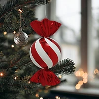 13" Red & White Glitter Jumbo Peppermint Candy Twist Ornament by Ashland®