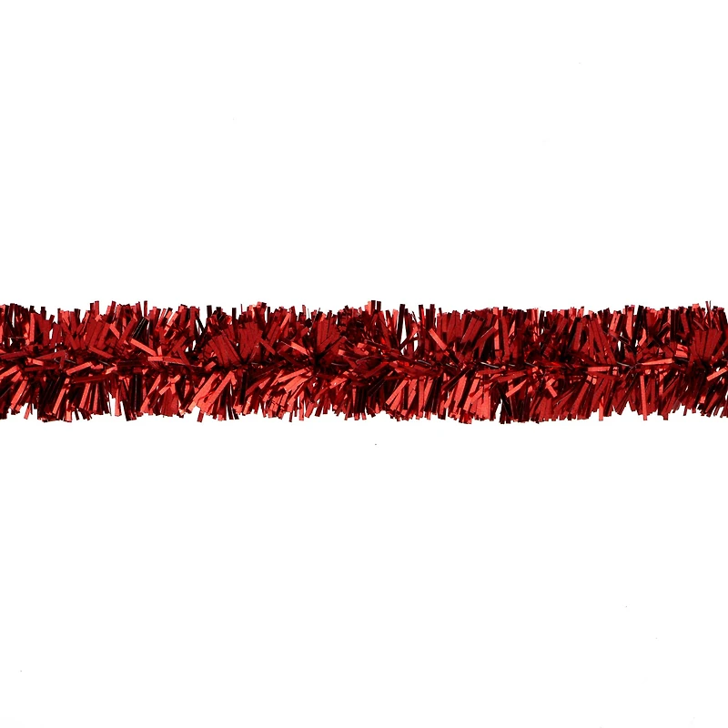 5/8" x 30ft. Red Tinsel Wired Trim Ribbon by Celebrate It®