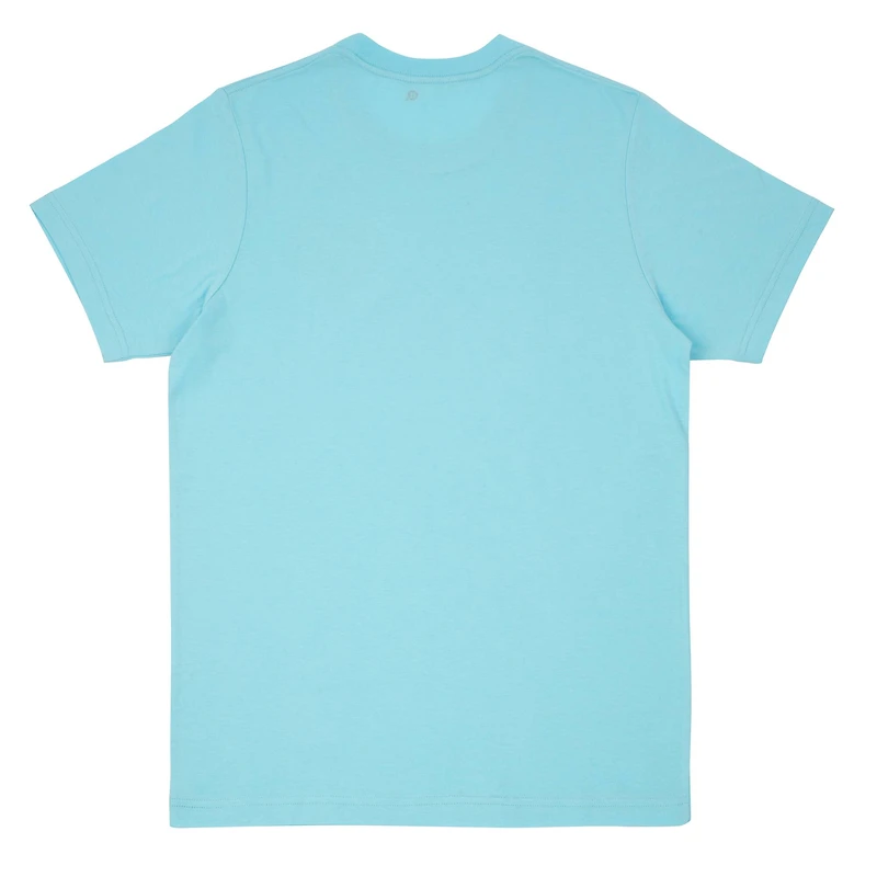 Pride Light Teal Rainbow Pixel Heart Adult Crew Neck T-Shirt by Celebrate It