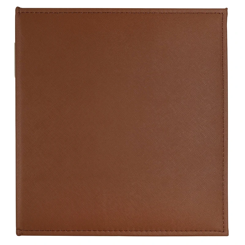 Brown Saffiano D-Ring Scrapbook Album by Recollections®