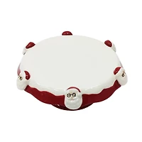 7.75" Santa with Glasses Ceramic Cake Stand by Ashland®