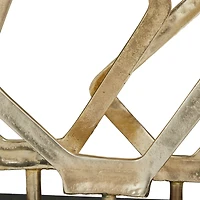 Gold Aluminum Contemporary Sculpture, 22" x 18" x 6"