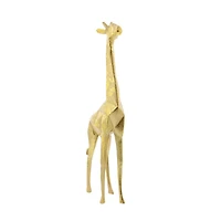 CosmoLiving by Cosmopolitan Gold Polystone Modern Giraffe Sculpture Set
