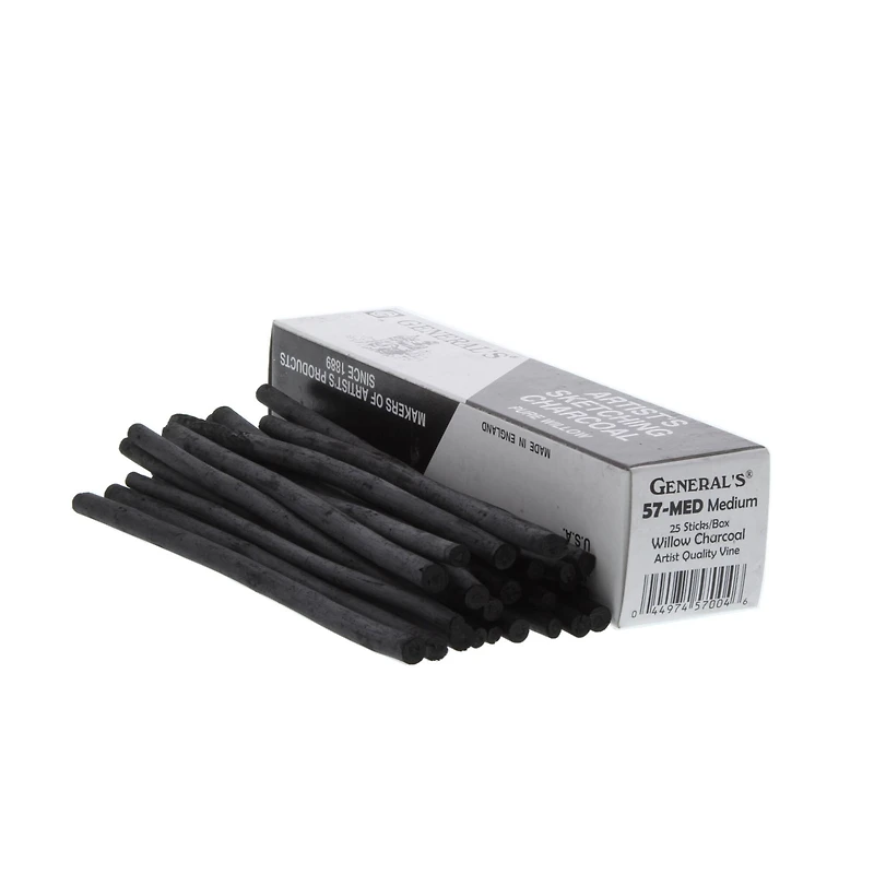 General's® Medium Willow Sketching Charcoal, 25ct.