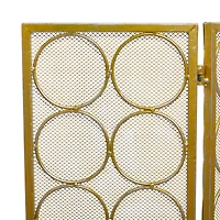 Brass Metal Modern Fireplace Screen, 32" x 47" x 1"
