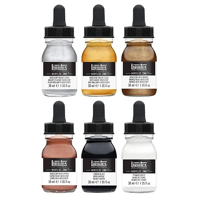 6 Packs: 6 ct. (36 total) Liquitex® Professional Acrylic™ Ink Set, Iridescents