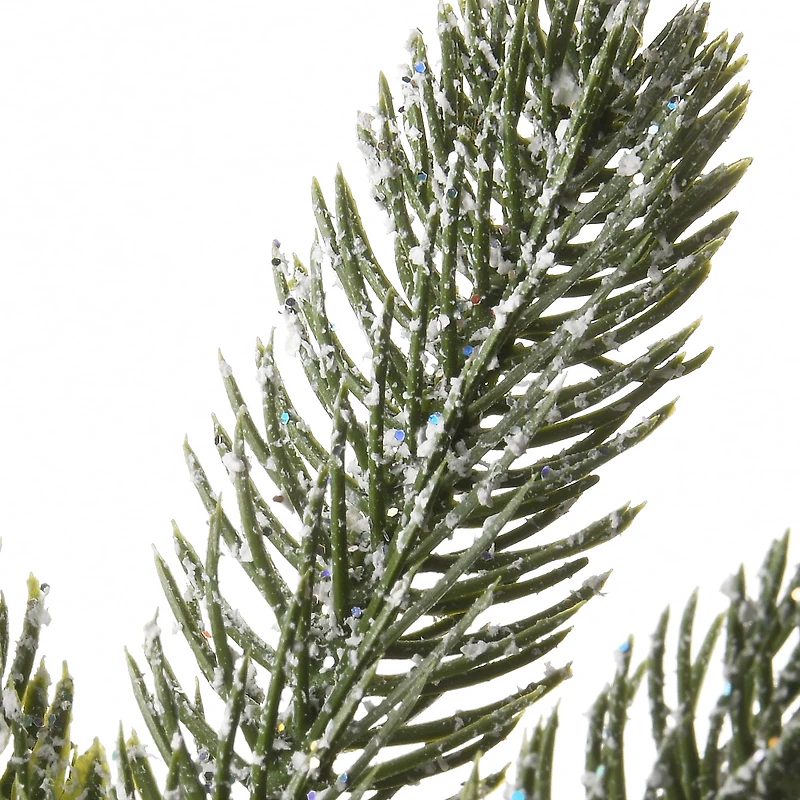 2ft. Pre-Lit Snowy Morgan Spruce Artificial Christmas Tree, Warm White LED Lights