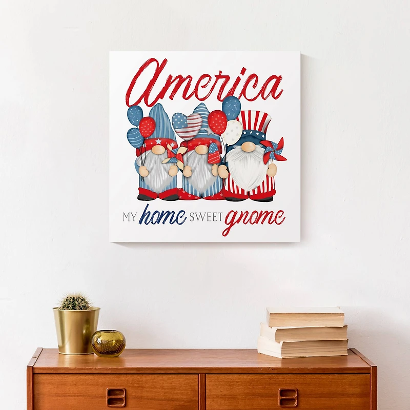 My Home Sweet Gnome Canvas Wall Art