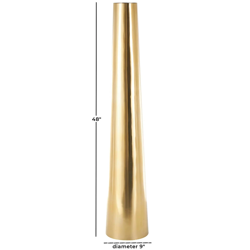 48" Glam Gold Tall Stainless Steel Vase