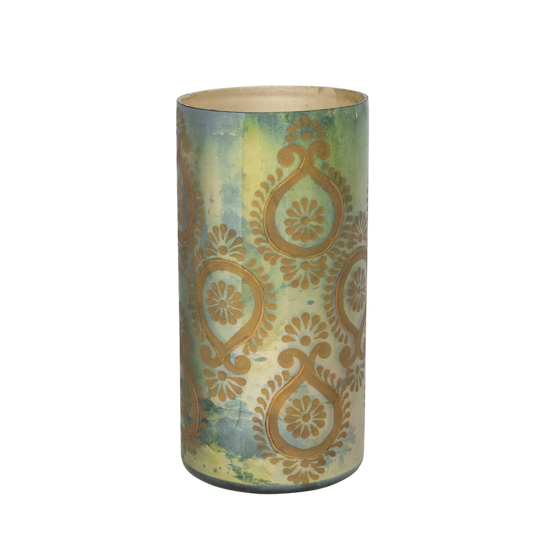 Hello Honey® 7.5" Round Etched Mercury Glass Vase