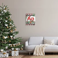 Stupell Industries Gnome For The Holidays Plaid Canvas Wall Art