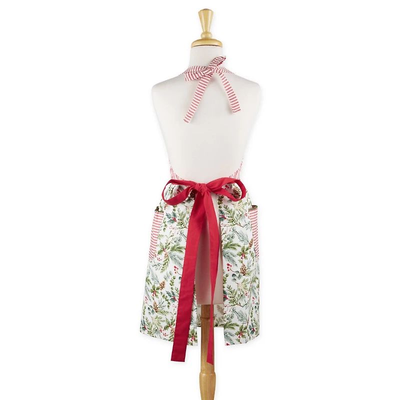 DII® Merry Holiday Sprigs Christmas Skirt Apron