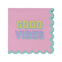 24 Packs: 20 ct. (480 total) Good Vibes Beverage Napkins by Celebrate It™