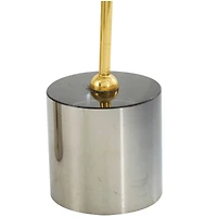 Silver Glass Geometric Round Hoop Sculpture Set