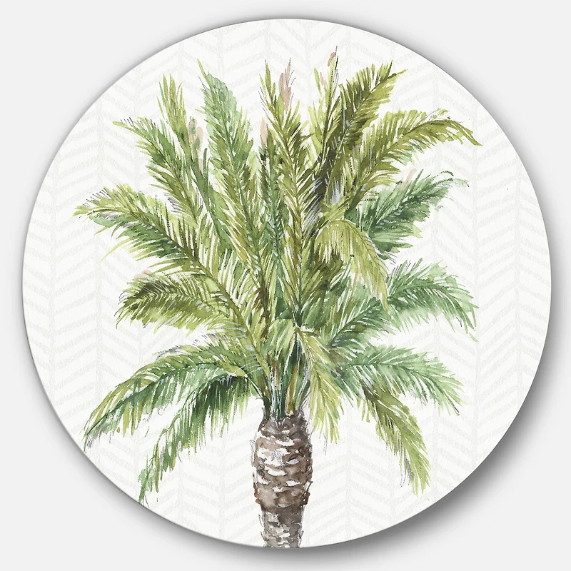 Designart - Mixed Botanical Greens palms IV