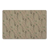 Pine Greenery on Brown Floor Mat