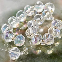 12 Pack: Crystal Faceted Glass Rondelle Beads, 12mm by Bead Landing™