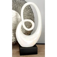 21" White Porcelain Abstract Sculpture
