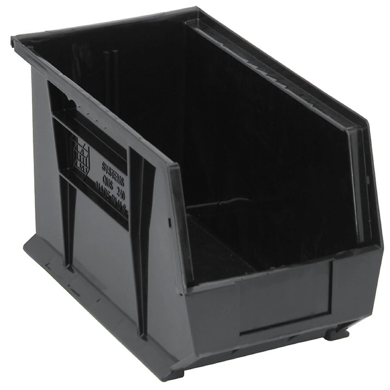 Quantum Storage Systems® Black 14.75" x 8.25" x 7" ULTRA Stack & Hang Bins, 12ct.