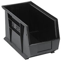 Quantum Storage Systems® Black 14.75" x 8.25" x 7" ULTRA Stack & Hang Bins, 12ct.