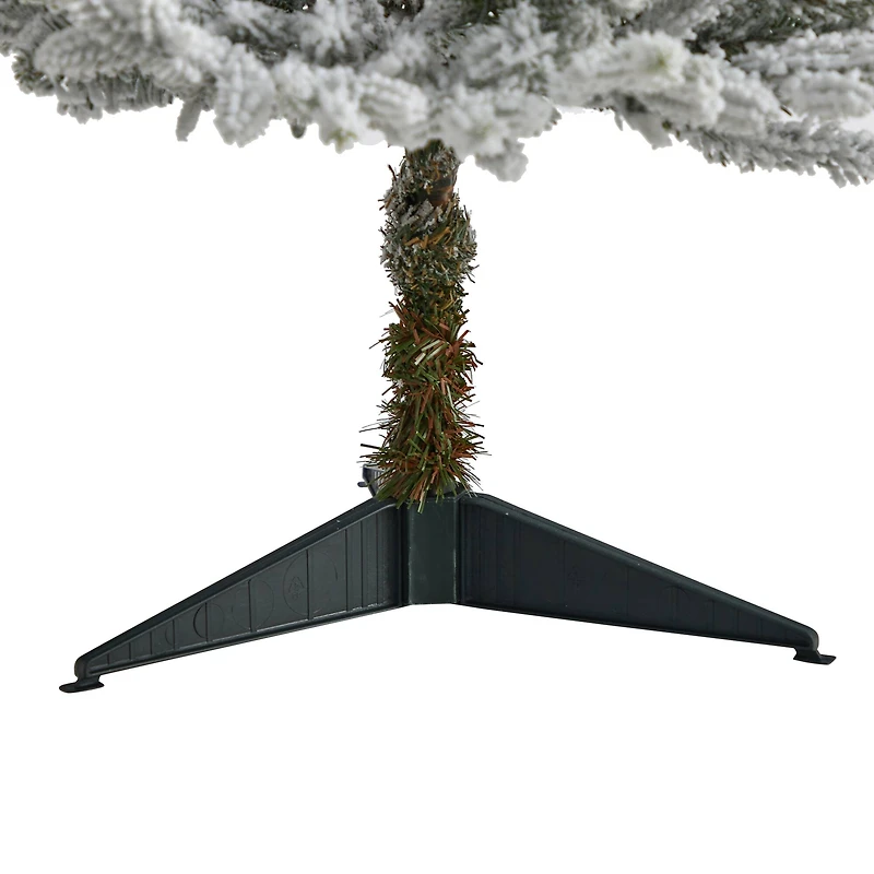 3ft. Pre-Lit Flocked Fraser Fir Artificial Christmas Tree with Warm White LED Lights