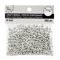 Silver Plastic Heishi Craft Beads, 6mm by Bead Landing™
