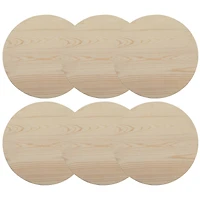 6 Pack: 15" Unfinished Wooden Circle Plaque by Make Market®