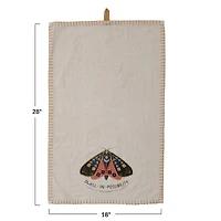 Hello Honey® Dwell in Possibility Moth Cotton Tea Towel