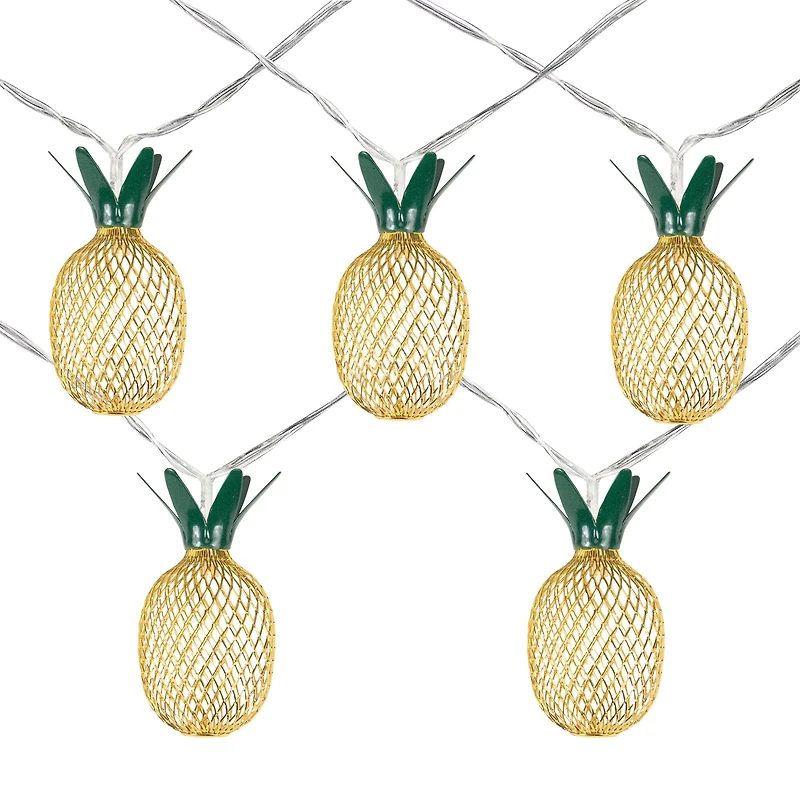 10ct. LED Gold Pineapple String Lights
