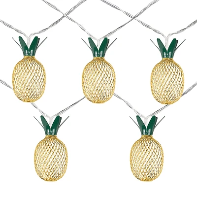 10ct. LED Gold Pineapple String Lights