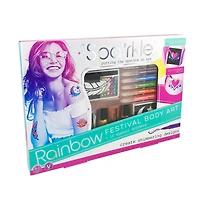 Bright Stripes Spa*rkle Rainbow Festival Body Art Set