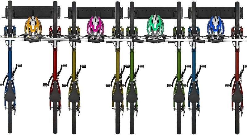 NEX™ 16.5" Black 6-Bicycle Storage Wall Rack