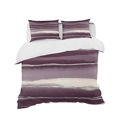 Designart 'Shabby Watercolor on Purple IV' Shabby Bedding Set