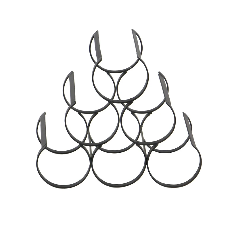 10" Black Metal Industrial Wine Holder Rack
