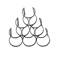 10" Black Metal Industrial Wine Holder Rack