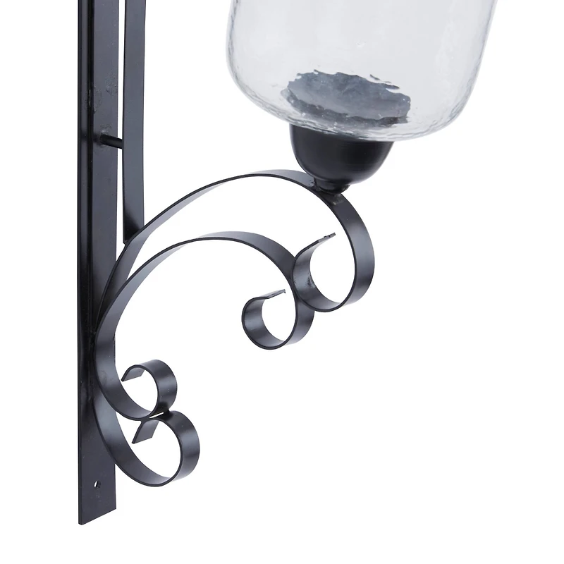 24" Black Traditional Wall Sconce