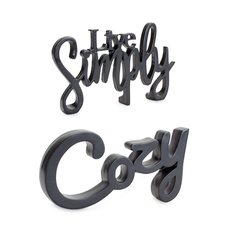 Black Cozy & Live Simply Décor Set