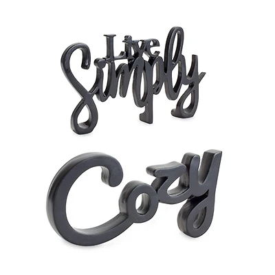 Black Cozy & Live Simply Décor Set