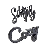 Black Cozy & Live Simply Décor Set